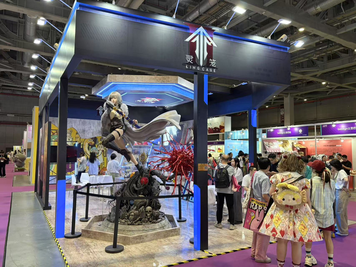 （《灵笼》展台 财联社记者摄）