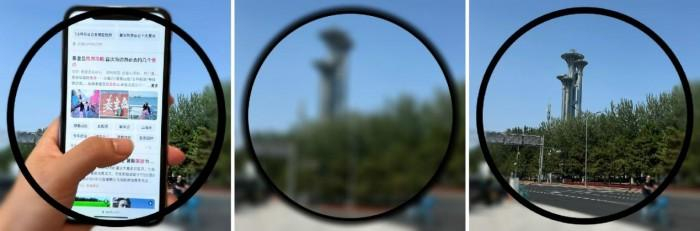自动变焦效果示意图