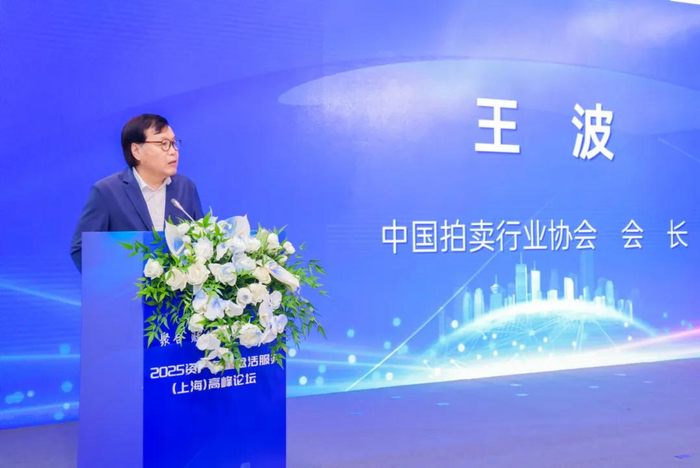 中国拍卖行业协会会长王波致辞