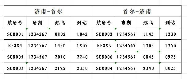 （航班时刻信息以实际查询为准）