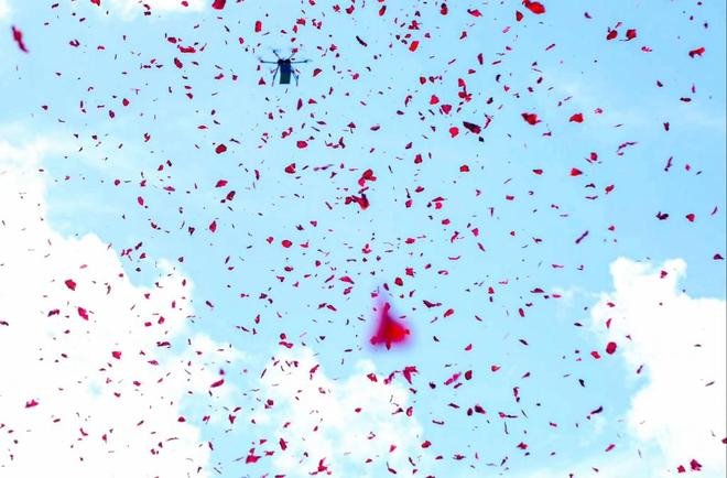 无人机撒花表演。主办方 供图