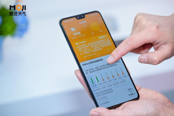 　　▲墨迹天气“智慧生活指数”