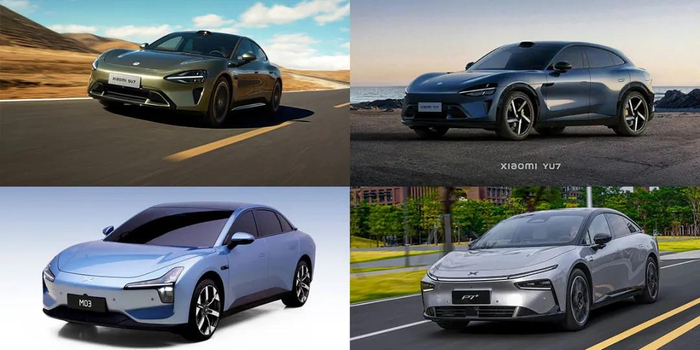 图/小米SU7-YU7-小鹏MONA M03-P7+