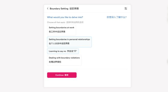 选择了「设定界限｜的类目｜图片来源：极客公园