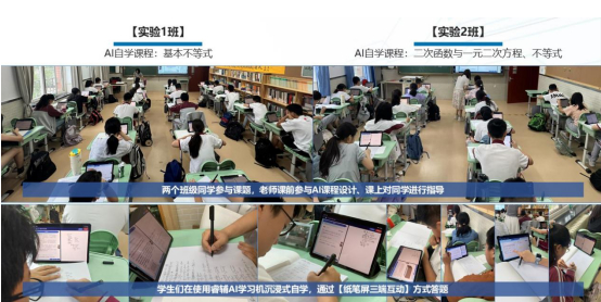 图1-学生在智能学习环境中使用睿辅AI学习系统