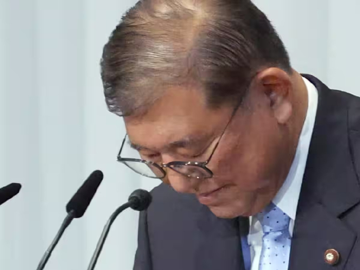 日本首相石破茂21日在记者会上就参议院选举结果致歉。