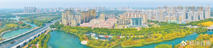 许昌建安区北海公园航拍 许昌日报供图 牛书培 摄