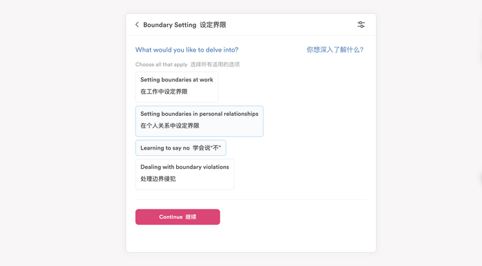 选择了「设定界限｜的类目｜图片来源：极客公园