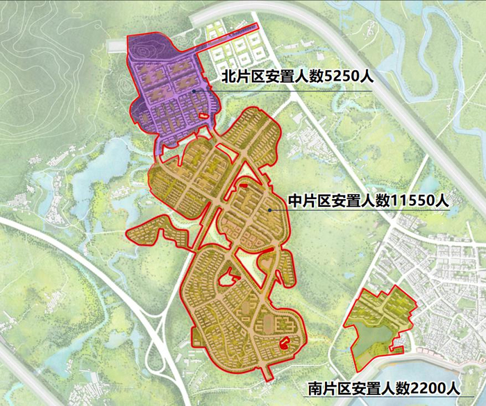黄茅峡水库移民安置区示意图