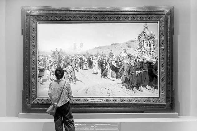 92件油画和素描作品大规模呈现列宾艺术全貌。本报记者 邓伟 摄