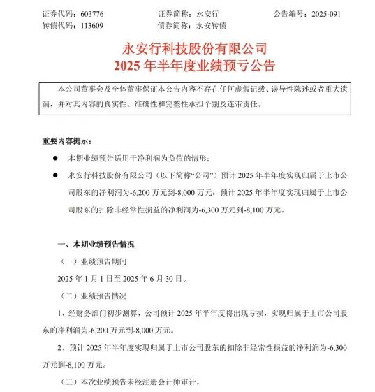 永安行公告截图