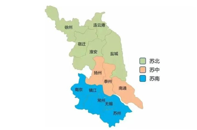 图：江苏省城市分布