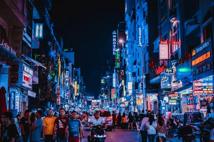 胡志明市的夜景