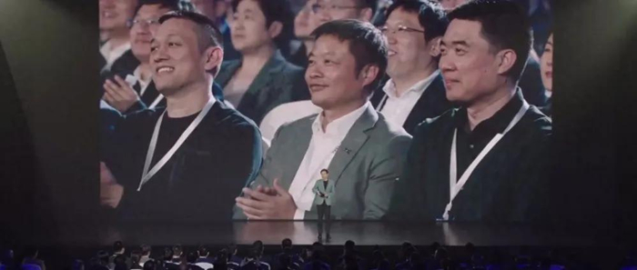图/小米SU7发布会三人齐聚