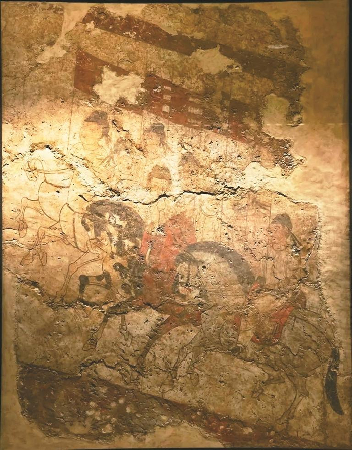 李寿墓壁画《仪仗出行图之二》 （局部）
