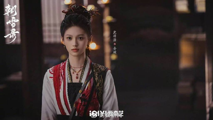 沈羽洁在《朝雪录》中饰演岳凝