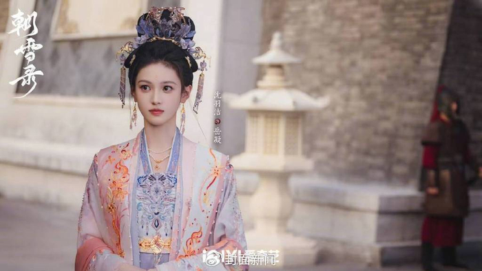 沈羽洁在《朝雪录》中饰演岳凝