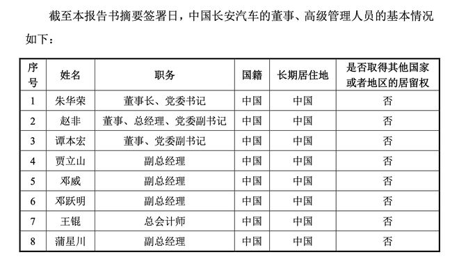 截图来源长安汽车公告