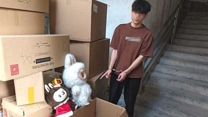 　　被警方抓获的犯罪嫌疑人。上海市公安局供图