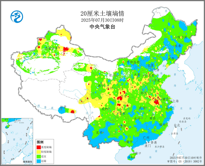 图3  全国20厘米土壤墒情