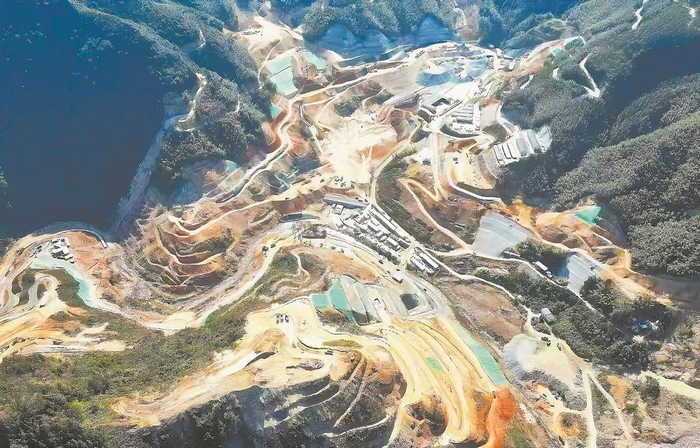     空中俯瞰木兰抽水蓄能电站项目建设现场。蔡溢波 摄