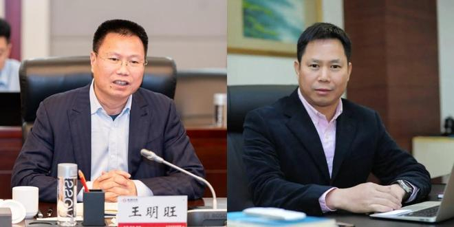 ▲欣旺达股东王明旺（图左）和董事长王威（图右）