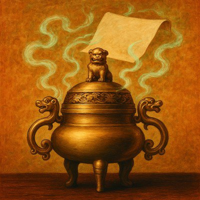 古人想象的有邮件撤回功能的香炉 图片为赵运涛根据古代文献描述，利用AI绘制