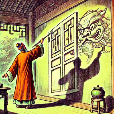 古人想象的“任意门” 图片为赵运涛根据古代文献描述，利用AI绘制