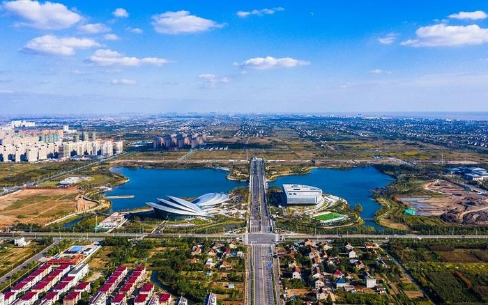 ▲江苏省启东市俯瞰图。图/IC photo