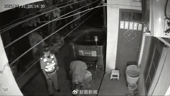平头哥家监控视频截图 图源受访者