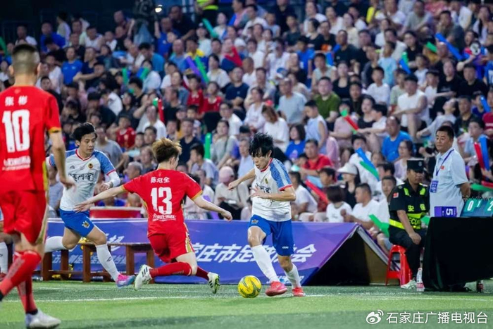 图为此前在石家庄开赛的第三届中国·石家庄五人制足球全国擂台赛。图源：石家庄市体育局