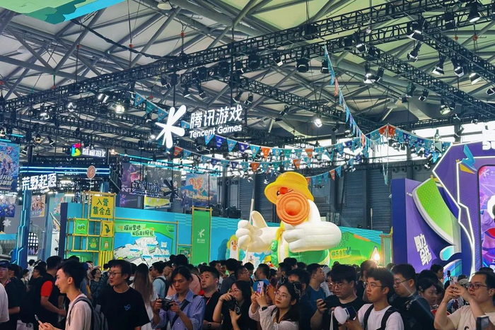 ChinaJoy腾讯游戏展台（李一帆 摄）