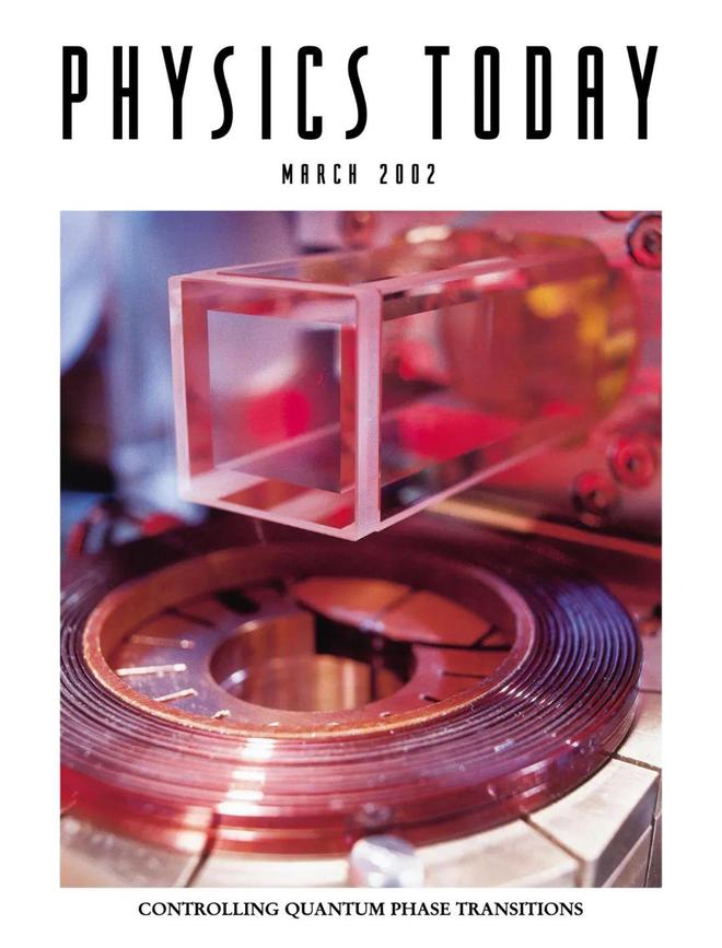 2002年3月刊的《今日物理》以封面的形式报道了这一开创性研究。图源：Physics Today