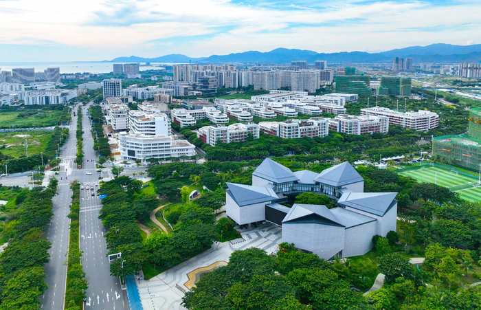俯瞰三亚崖州湾科技城高新区。海南日报全媒体记者 王程龙 摄