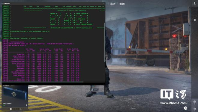 在《CS2》中，选择 1080P 分辨率 + 低画质预设，运行创意工坊 FPS BenchMark 测试地图：
