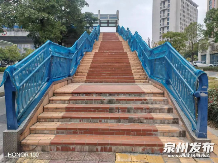 泉州五中城东校区人行天桥改造前