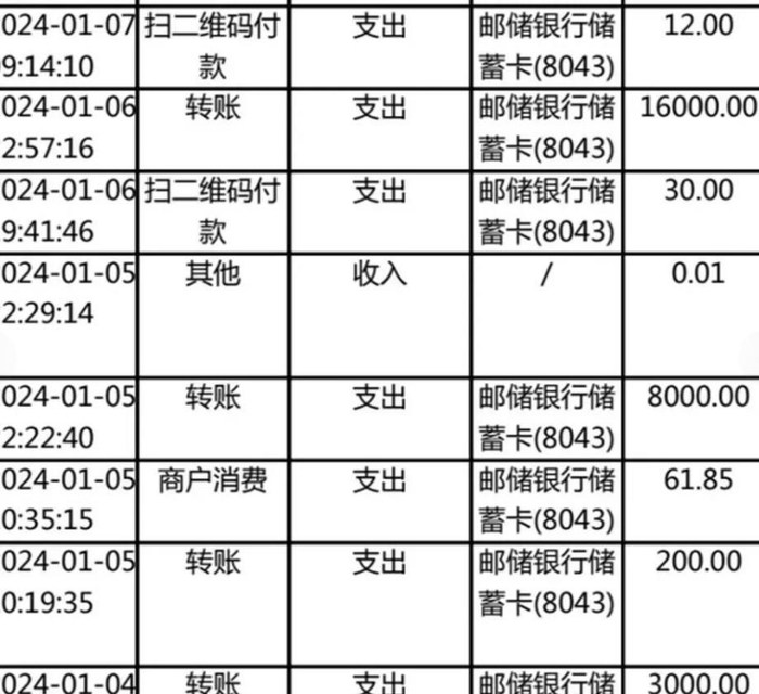 转账记录（受访者供图）