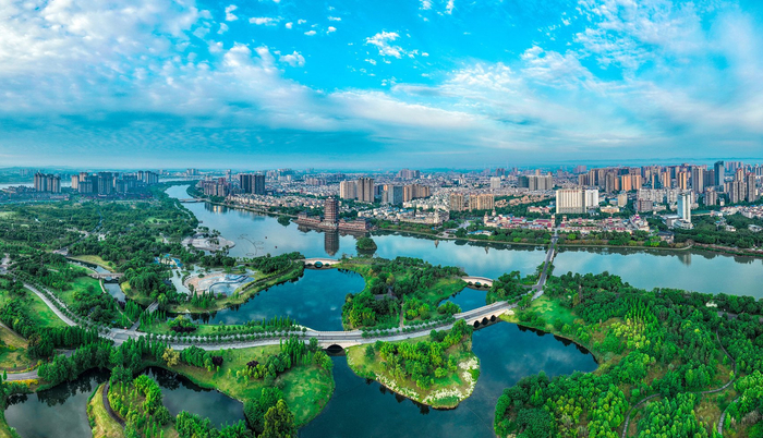 东坡城市湿地公园。（眉山市委宣传部供图）
