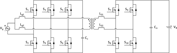 图7 单级交错式图腾柱PFC + LLC级