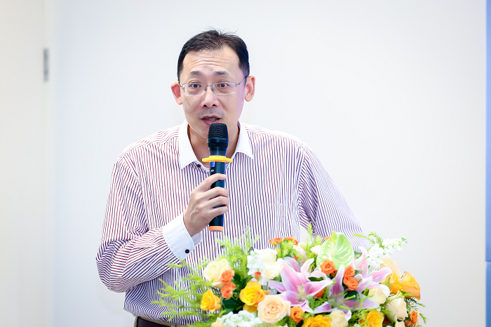 ▲亚太医疗集团董事长潘杰在签约仪式上致辞