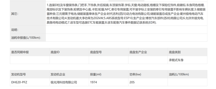 ▲极氪9X动力系统信息