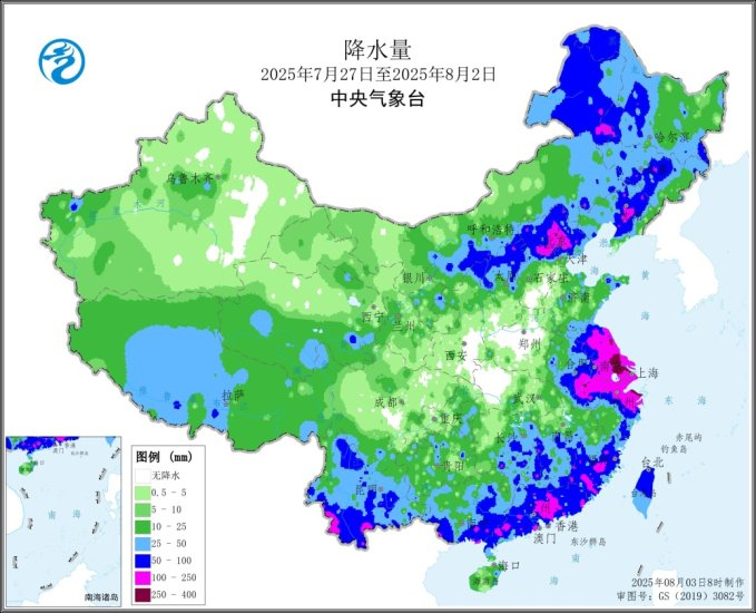 图2 全国降水量