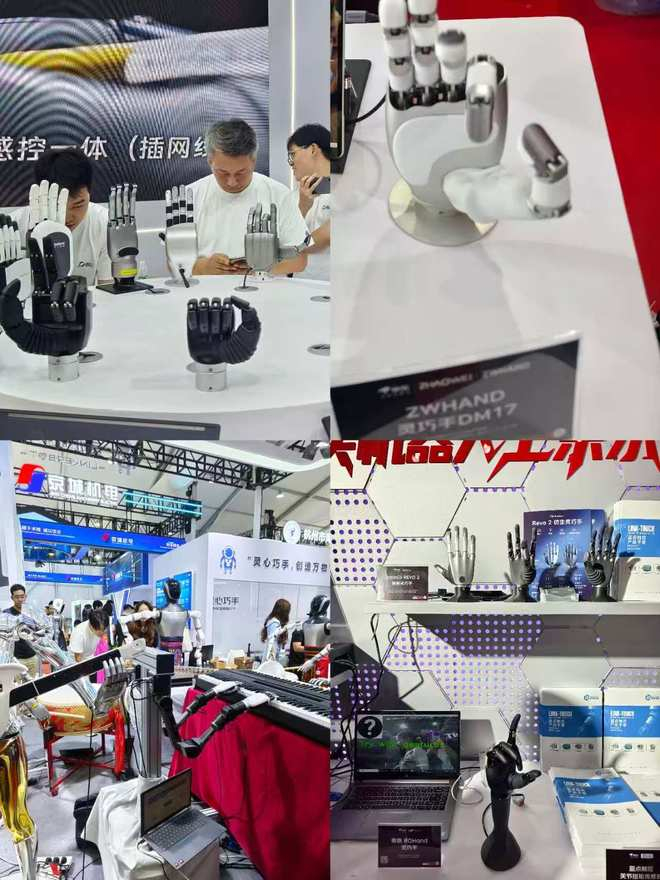 图说：2025 WRC展台上百种灵巧手（周悦|摄）