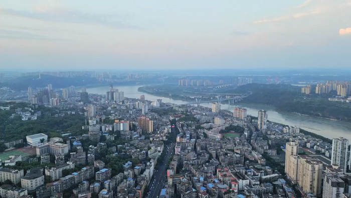 航拍泸州（央广网发  王振  摄）