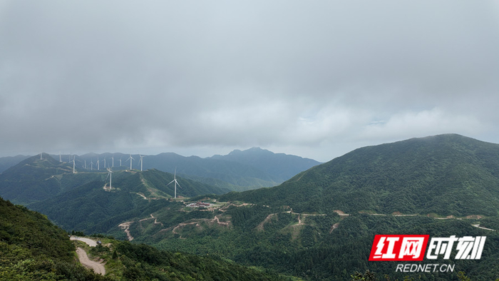 蓝山县云冰山风电项目一角。