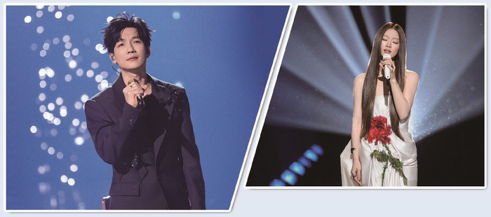 单依纯凭《君》获得第十一期周冠军，陈楚生在总决赛以《获奖之作》致敬普通人。图为演出现场。 制图：李洁