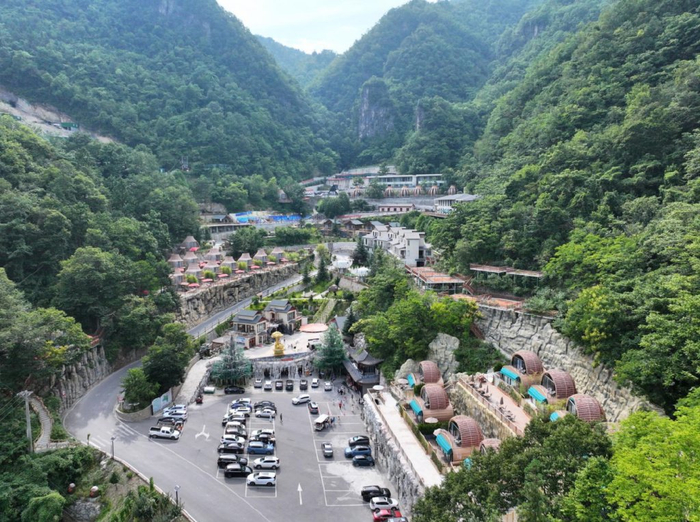 鸟瞰尧治河村。农视网记者刘苏 摄