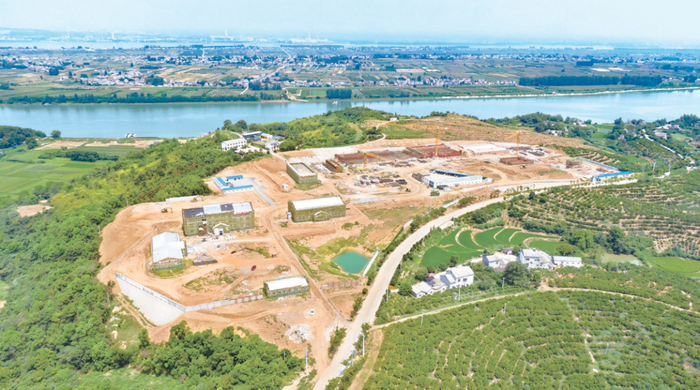 白龙埂水厂扩建工程施工现场
