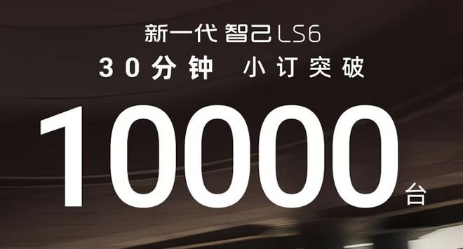 ▲全新智己LS6预售30分钟小订突破10000台