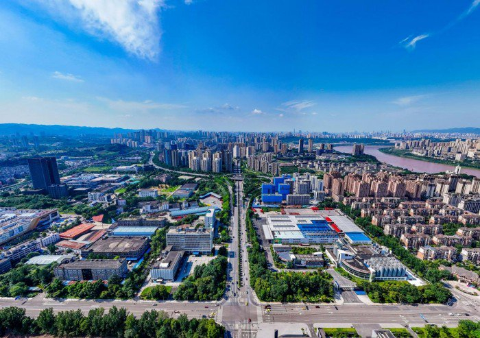 图为8月12日拍摄的建桥工业园A区。（建桥工业园供图）